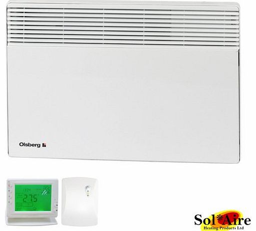 OLSBERG CORONA / CONFORT 1500 Watt Olsberg Corona Electric Panel Heater   WIRELESS TIMER - Wall Mounted Slimline Convector Radiator Bathroom / Splashproof 1500W Watts 1.5kW 1.5 Kilowatt