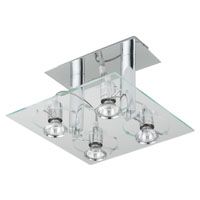 Four Light Semi Flush Polished Chrome Finish