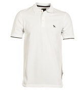 Centus Tipped White Pique Polo