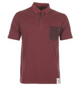 Hunlaf Penny Wine Marl Polo Shirt