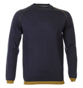 Kelloe Navy Crew Neck Sweater