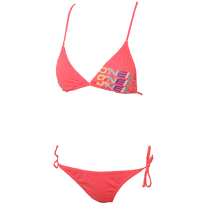 O`Neill Ladies Ladies ONeill Mamala Tie Side Bikini. Neon