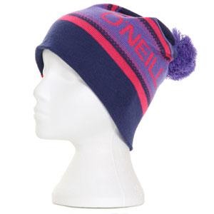 Pom Pom Bobble beanie - Purple