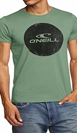 Mens LM Surfival Crew Neck Short Sleeve T-Shirt, Feldspar Green, Medium