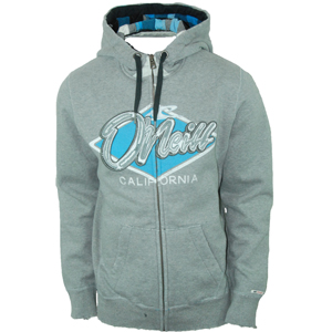 Mens ONeill Dark Sweat Full Zip Hoody. Silver