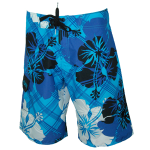 Mens ONeill Flowercheck Boardshort. Pure Cyan