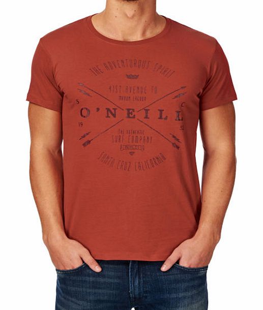 Mens ONeill Archer T-Shirt - Barn Red