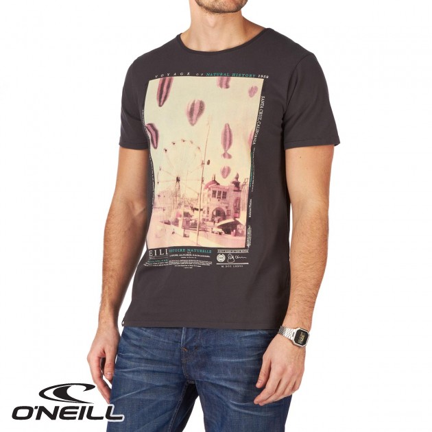 Mens ONeill Santa Cruz Pier T-Shirt - Antracite