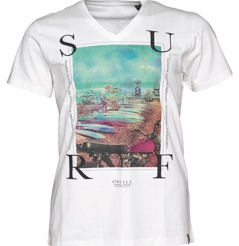 Mens S.U.R.F T-Shirt Powder White