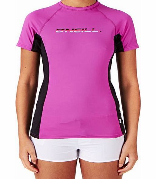 O`Neill Womens ONeill Block Skins S/S Rash Vest -