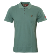 Faded Blue Pique Polo Shirt