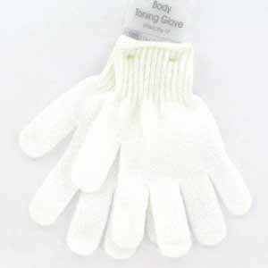 White Exfoliating Gloves