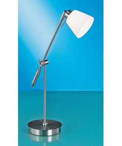 Opal Glass/Chrome Desk Lamp