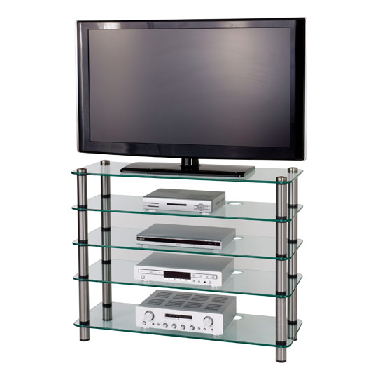 Optimum International Optimum AV500SL Slimline Glass TV Stand - Cherry