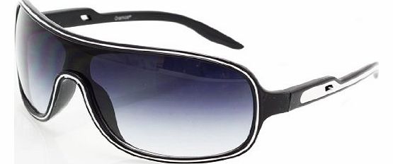 Oramics Designer sunglasses in cool racing style - Classic Color game of black and white - decoration: discreet surround in white