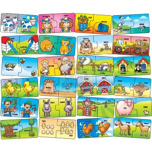 Farm Opposites 2 Piece Jigsaw Puzzles