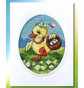 Orchidea Easter Basket Card Cross Stitch Kit DISC