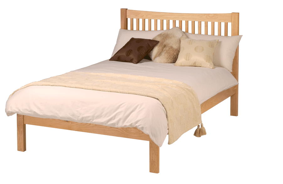 3ft Single Oak Bed - Low Foot End