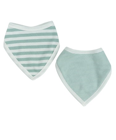 Organics For Kids Blue Reversible Bandanna Bib