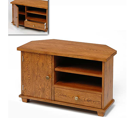 Origin Red Greenwich Oak Corner TV Cabinet