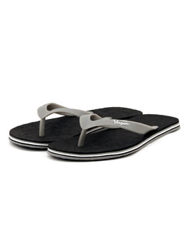 Black Grey Thong Flip Flops