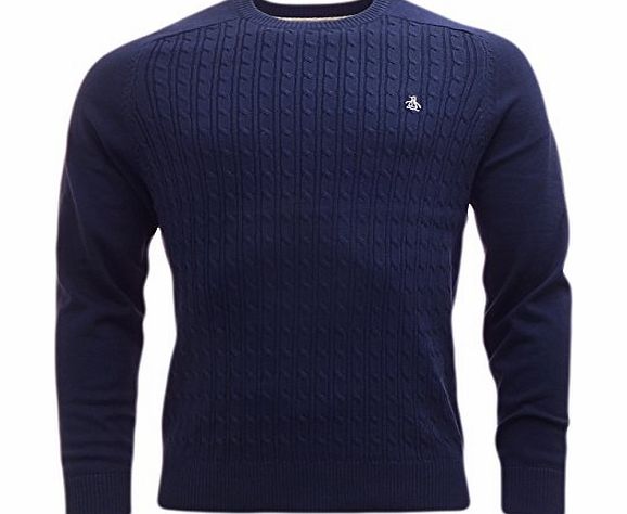 Original Penguin Mens Original Penguin Lightweight Jumper Smart Designer Knitted Top Knitwear