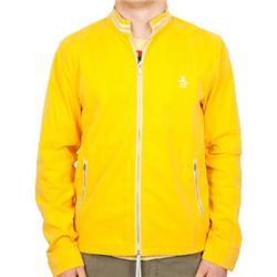 Zip Up Solid Golf Jacket - Mimosa