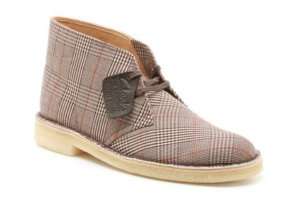 Desert Boot Brown Check Fabric