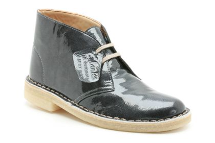 Desert Boot Charcoal Patent