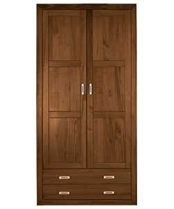 orion 2 Door Wardrobe - Walnut Finish