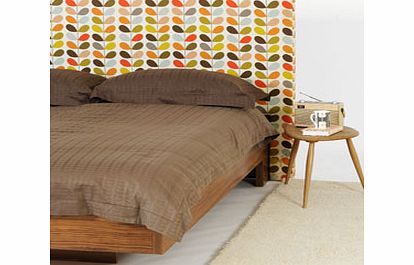 Orla Kiely Tiny Stem Jacquard Bedding Brown Duvet Cover King