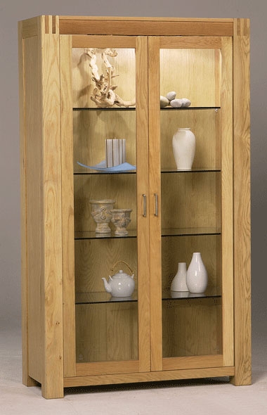 Oak 2 Door Display Cabinet