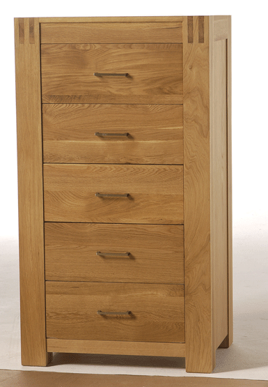 orly Oak 5-Drawer Lingerie Chest