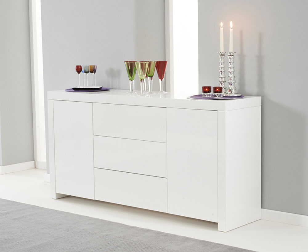 ORNELLA White High Gloss Sideboard