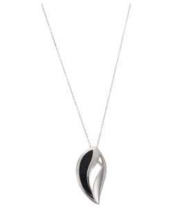 Ortak Sterling Silver Enamel Leaf Pendant