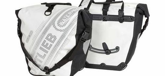 Back Roller Black N White Pannier Pair