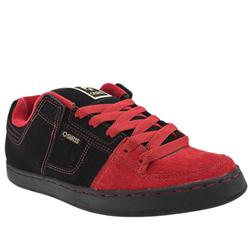 Male Tron Suede Upper Fashion Large Sizes in Black and Red