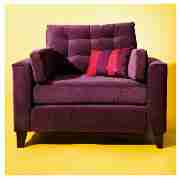 Armchair, Velvet Plum