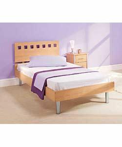 Beech Single Bed with Pillowtop Mattress