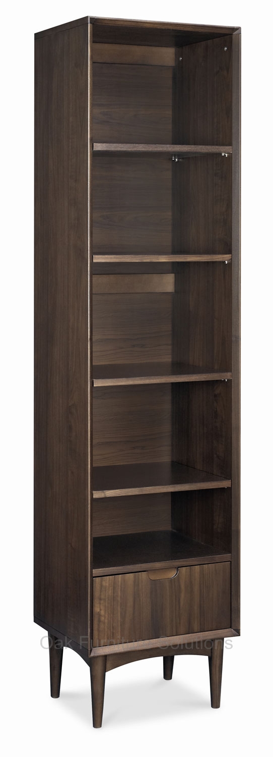 Walnut Narrow Bookcase