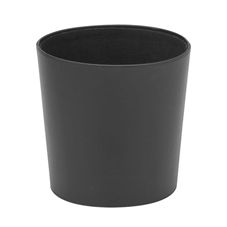 Bin Waste Paper Oval Faux Leather Black
