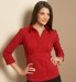 Other Cotton Rich 3/4 Sleeve Textured Stripe Blouse