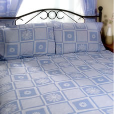 Other Right Price Box Daisy Duvet Set Blue Kingsize