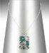 Silver Plated Paua Pendant Necklace
