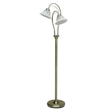 Other Wilko Bowler Floor Lamp Antique Brass Effect