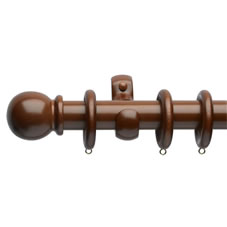 Wilko Curtain Pole Walnut Effect 23mmx180cm