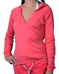 Oxbow Ezio Open Neck Hoody Pink