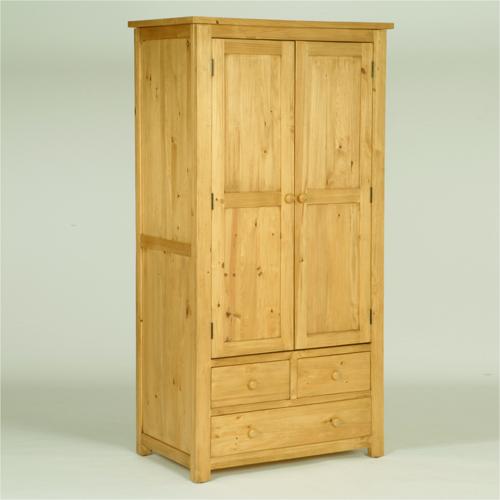 Oxbury Pre-Assembled Solid Pine Range Oxbury Pine Wardrobe Gents 304.201