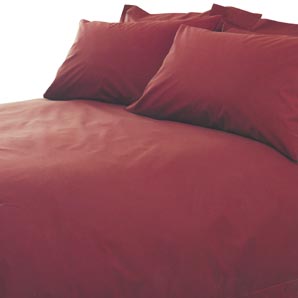 Oxford Duvet Cover- Single- Burgundy