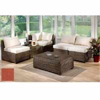 Furniture Set Chocolate with Half Panama Cushions Serena